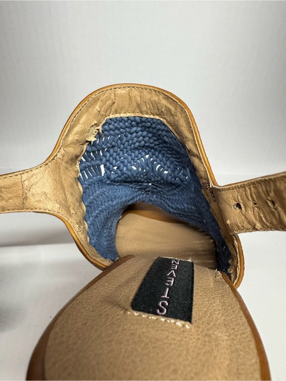 Steve Madden Blue Macramé Wedge Sandals Size 6 Resort Boho Platform Heels